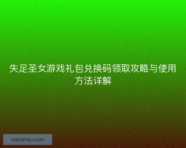 失足圣女游戏礼包兑换码领取攻略与使用方法详解