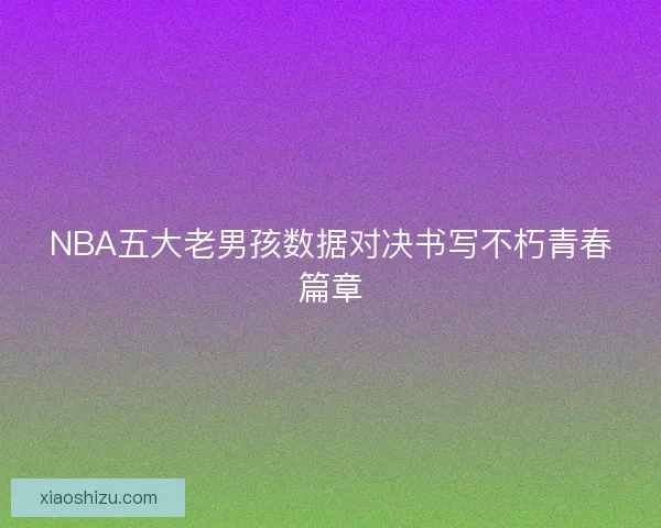 NBA五大老男孩数据对决书写不朽青春篇章
